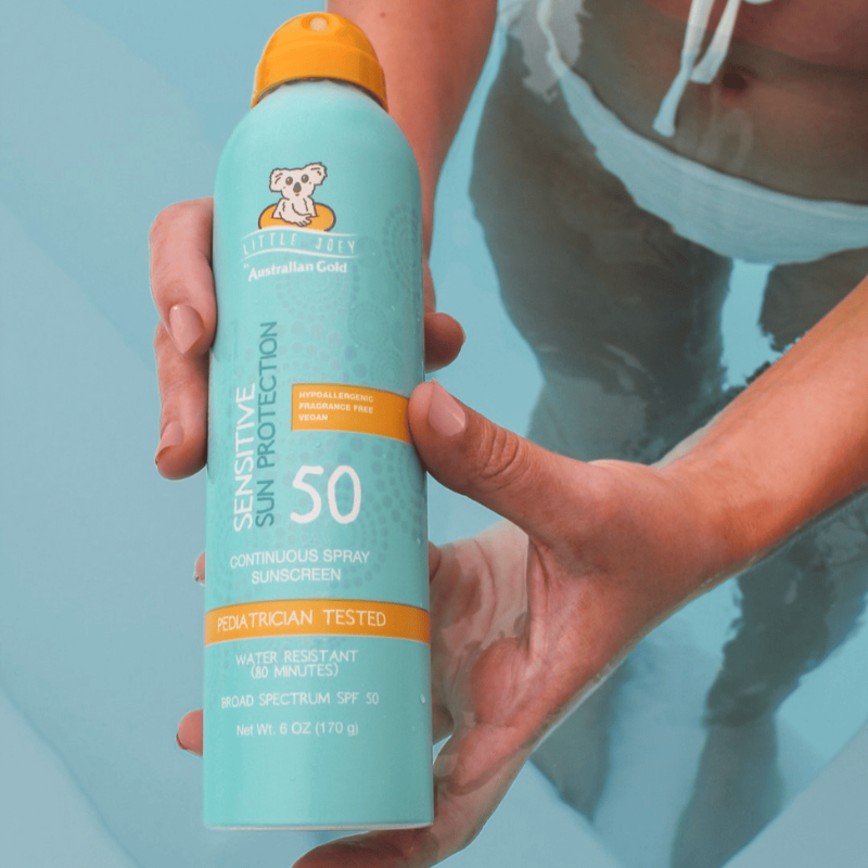 Australian Gold Little Joey SENSITIVE Spray Sunscreen SPF 50 Exp. 10/2026